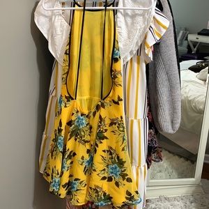 Yellow floral dress